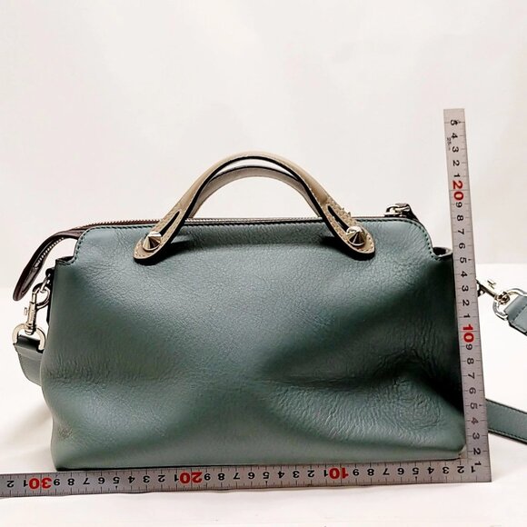 Fendi Hand Bag Green Leather 749-052925 - Picture 2 of 13